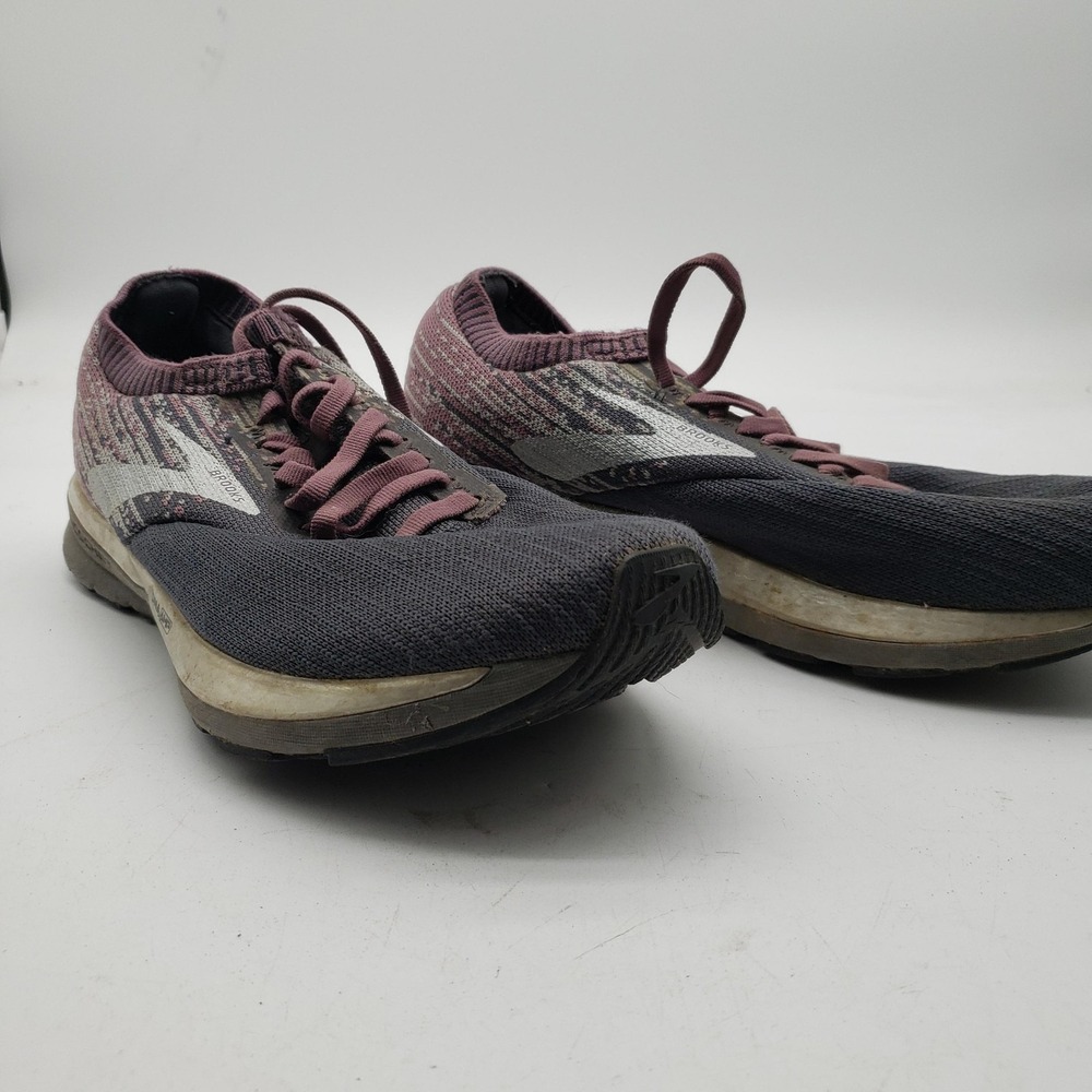 Brooks Ricochet Shoes Womens Size 9.5 Purple Knit Running Sneakers 1202821B040